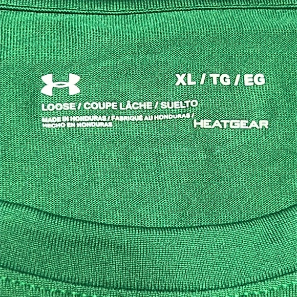 Under Armour Green and White Warrior Games Performance Tee - Picture 3 of 3